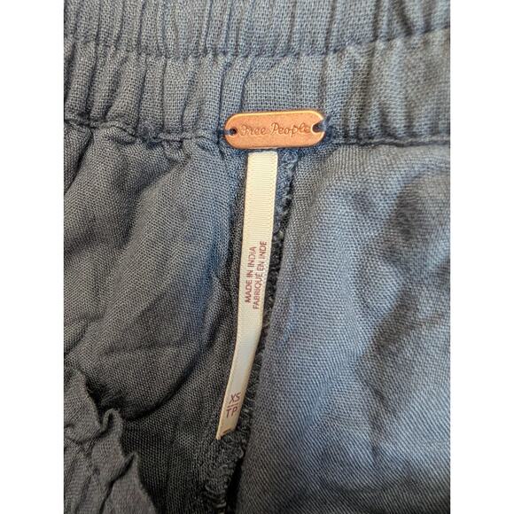 Free People Sedona Short Set Women XS Navy Combo Short Sleeve Button Up NWT - Picture 4 of 7